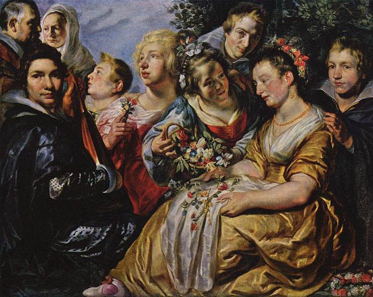 Jacob Jordaens Self portrait with his Family and Father-in-Law Adam van Noort oil painting image